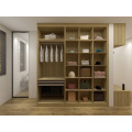 Luxusschlafzimmer Wanddesign Custom Holz Tür Garderobe